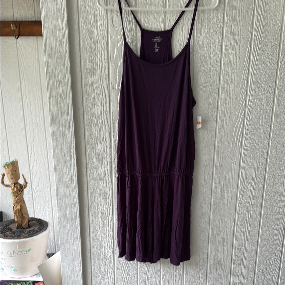 New GAP Luxe Luxueux Purple Romper sz L